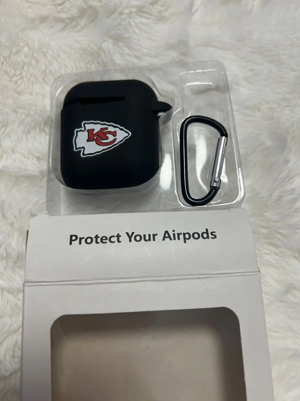 Kansas City Chiefs Black AirPods Case Cover